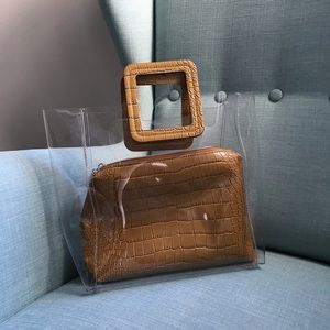 Staud Shirley Bag in Clear/tan